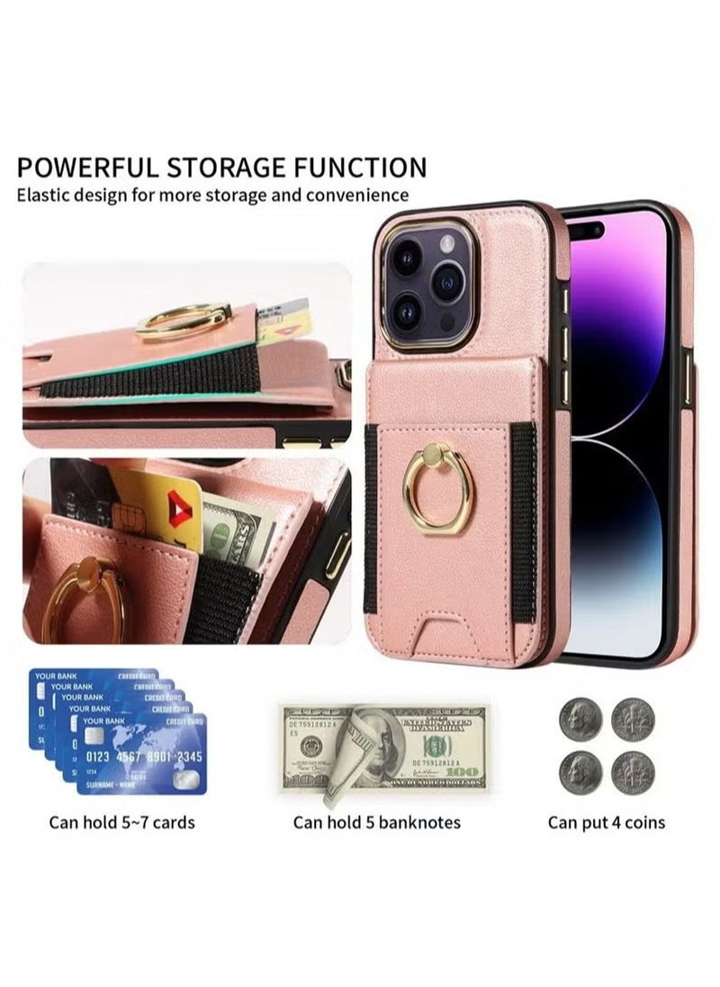 X-level iPhone 15 Pro Max/iPhone 15 Ultra Case Wallet With Credit Card Cover With Flip Premium Leather Phone Ring Stand Holder Kickstand Heavy Duty Protective Cover Accessories Protection  - Image 2