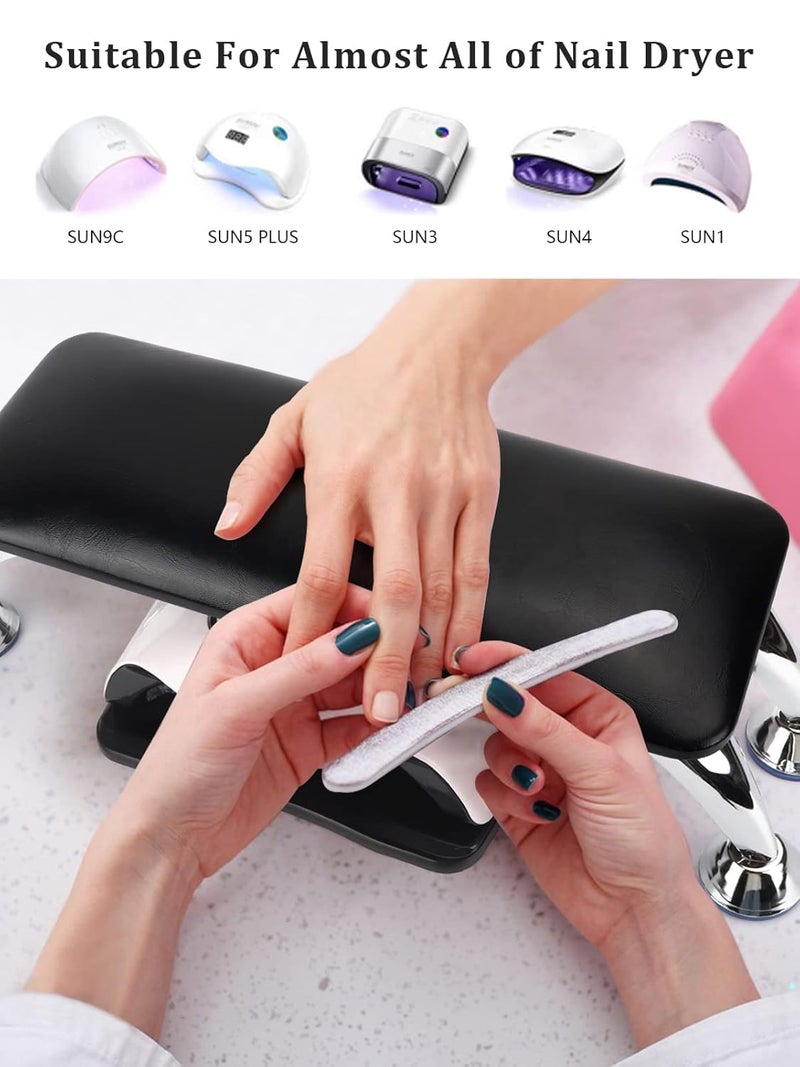 FBLXE Nail Arm Rest for Acrylic Nails Microfiber Leather Nail Hand Rest Cushion for Nails Soft Hand Pillow Footstool with 4 Stainless Steel Stand Thick Sponge Nail Arm Rest Pillow for Nail Tech Use Multicolour - Image 3