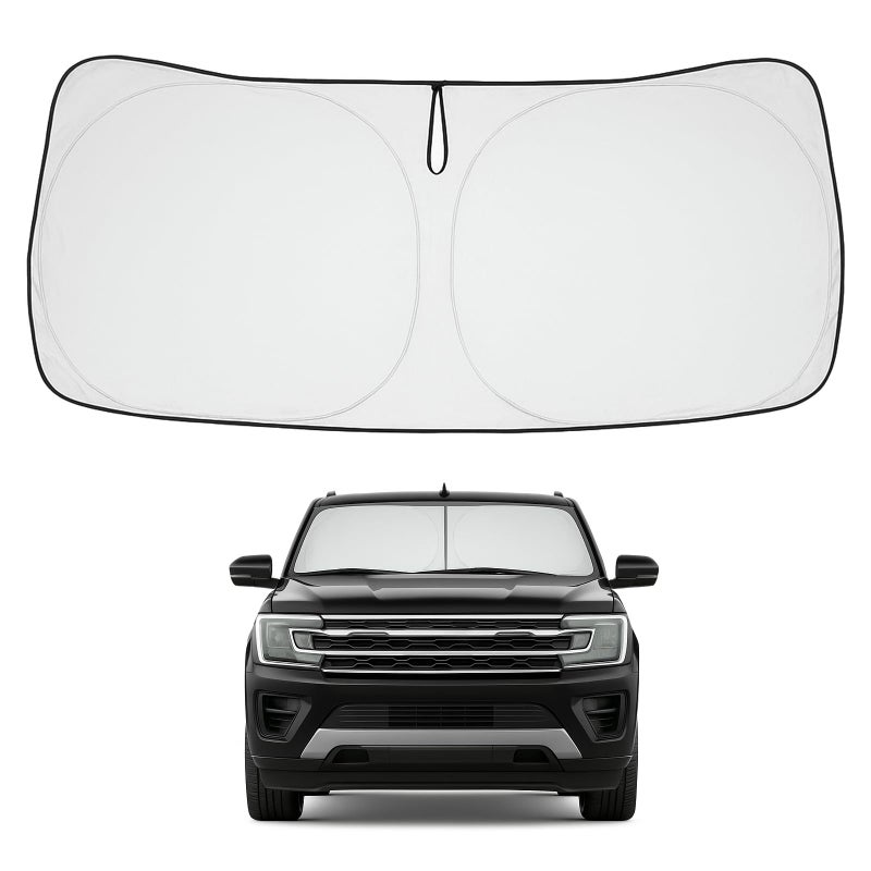 Proadsy 2025 Upgrade Front Windshield Sun Shade Foldable Sunshade Protector Custom Fit 20182024 2025 Ford Expedition Accessories