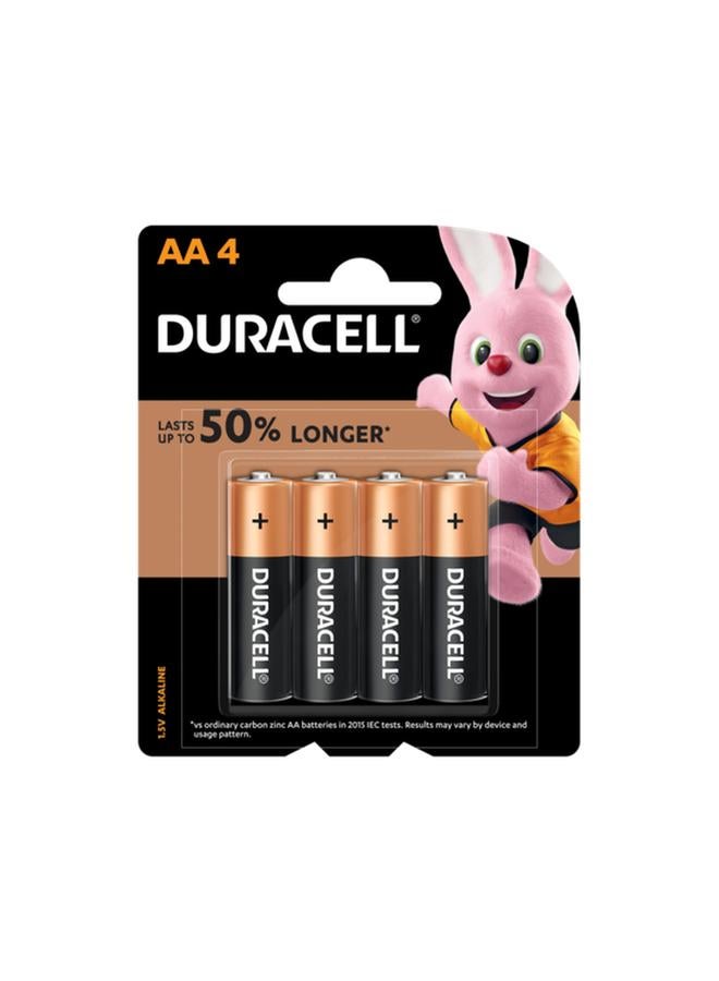 Duracell 4-Piece Long Lasting High Performance AA Alkaline Battery Set Black and Copper - Image 1