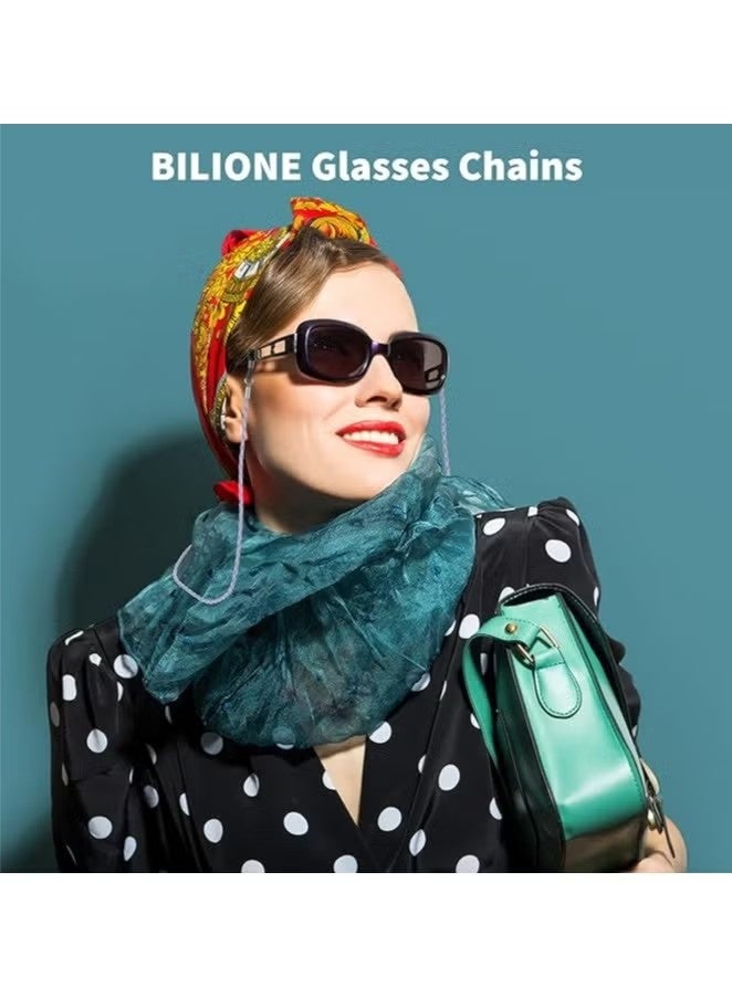 حزام نظارات، 6 قطع من سلاسل حامل النظارات الفاخرة، حامل نظارات متعدد الألوان للنساء والرجال والأطفال - Image 5