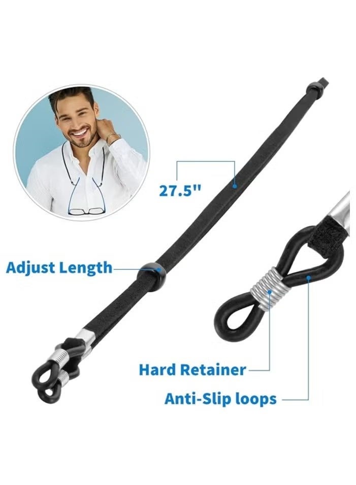 حزام نظارات، 6 قطع من سلاسل حامل النظارات الفاخرة، حامل نظارات متعدد الألوان للنساء والرجال والأطفال - Image 2