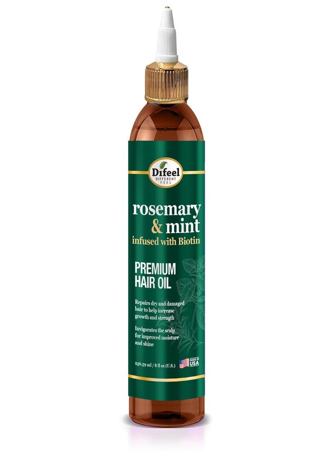 Difeel Rosemary and Mint Premium Hair Oil with Biotin 8 oz. - Natural Oil for Hair Growth - Image 1