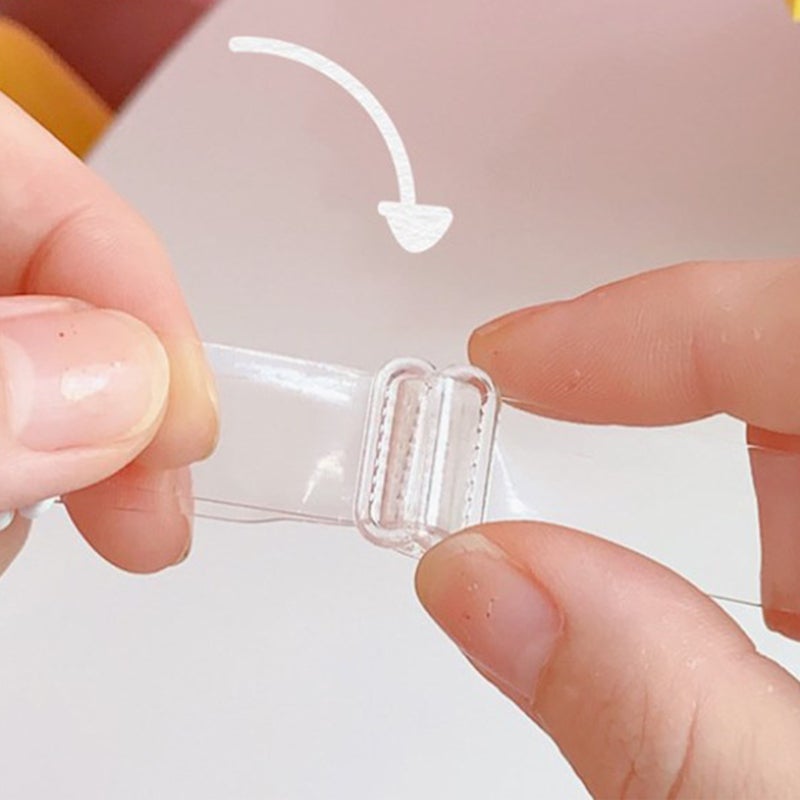 Clear Bra Straps Adjustable Invisible Anti Slip Transparent Shoulder Bra Straps for Strapless Dresses Tank Top 1.5cm - Image 5