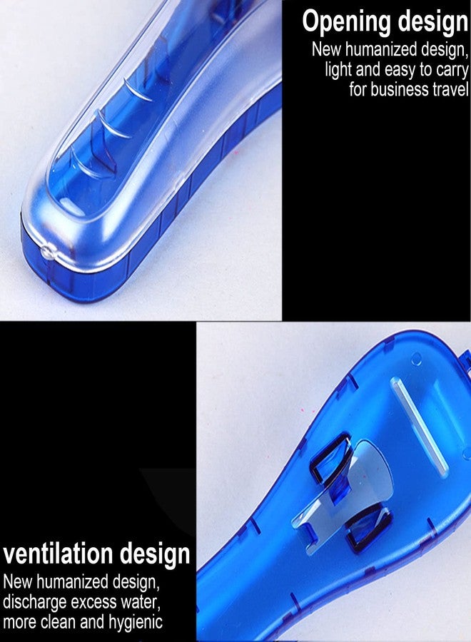 LinMei 2PCS Razor Case Compatible with Gillette Fusion Proglide Fusion Manual Razor Travel Protector Case (Blue+Grey) - Image 4