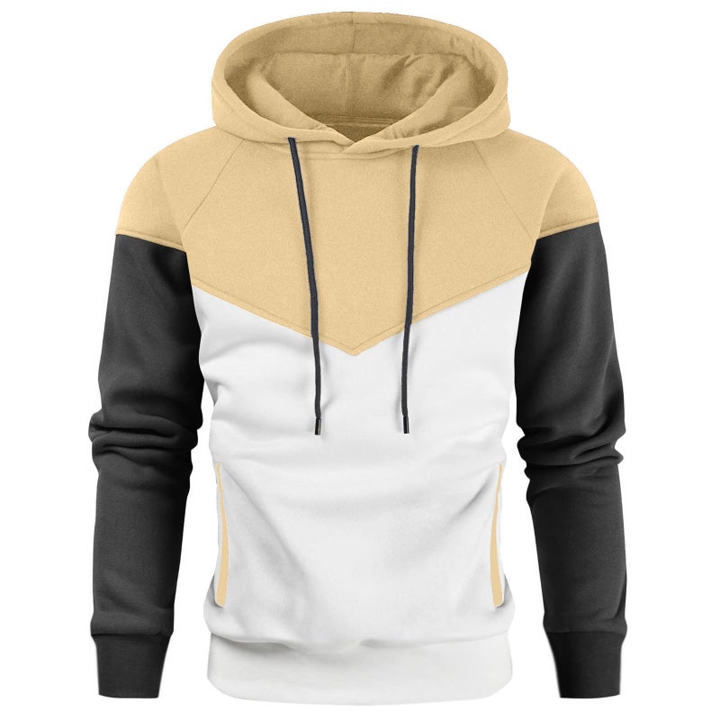 2024 European Code New Men'S Color Matching Color Contrast Fashion Sweater Men'S Leisure Sports - Image 1