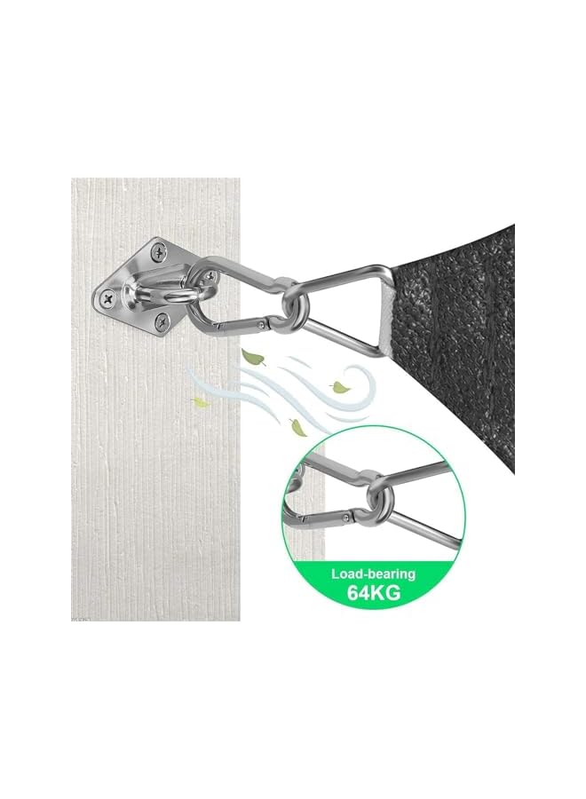 The Bros طقم أدوات ظل الشمس لظل شراع مثلث مستطيل، 44 قطعة من ملحقات تثبيت شراع الفولاذ المقاوم للصدأ الثقيلة لتثبيت المظلات الخارجية في الحديقة - Image 4