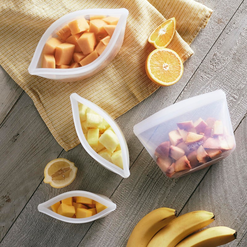 Stasher Silicone Reusable Food Storage Bags, 2-Pack Bowls, Reusable Freezer Bags, Microwave, Dishwasher, Oven Safe, Sous Vide, Lunch Containers, Eco Friendly, Food-safe Silicone Snack Bag, Clear - Image 3