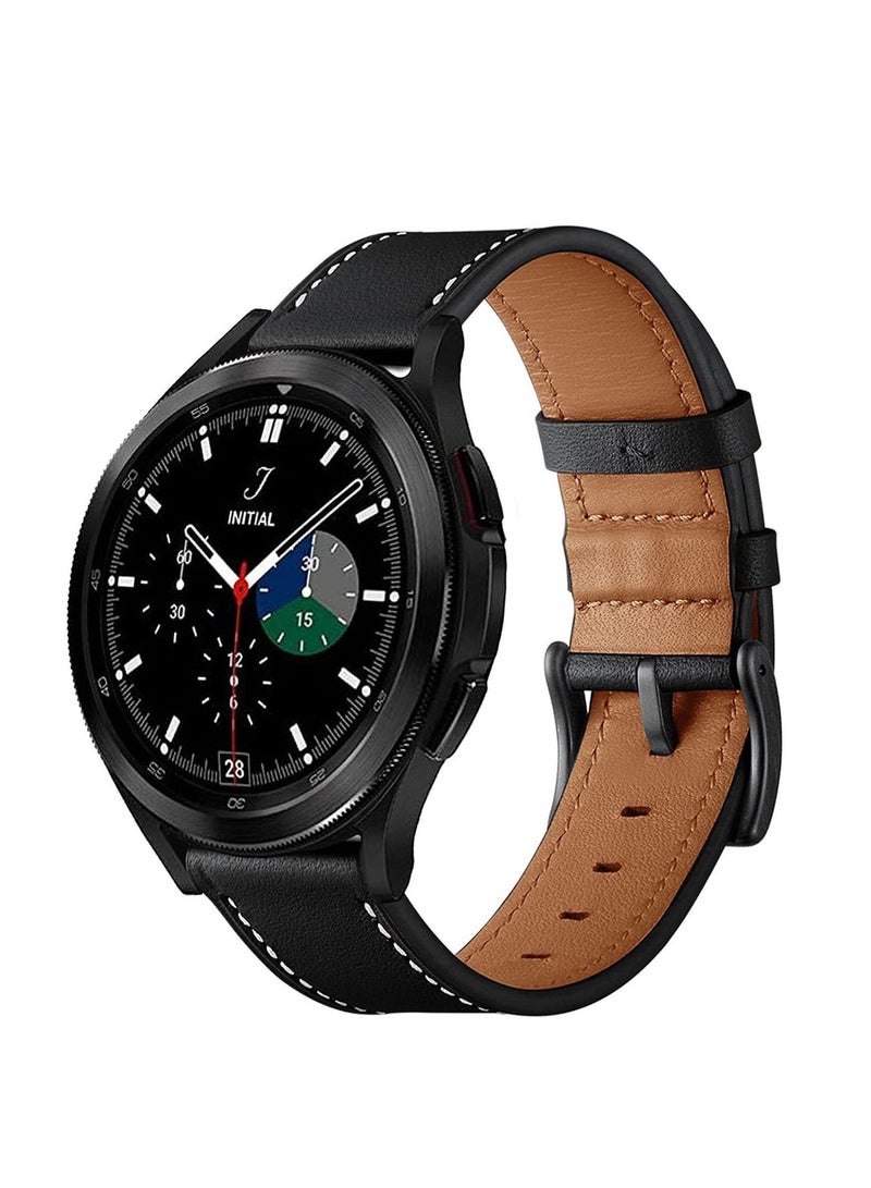 Leather Bands Compatible with Samsung Galaxy Watch 5 pro Band 45mm Galaxy Watch 5 Band 40mm 44mm Galaxy Watch 4 Band - Image 1