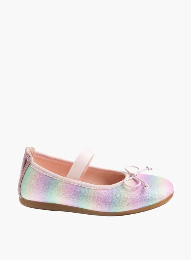 Pablosky Girls Bow Detail Slip-On Ballerinas