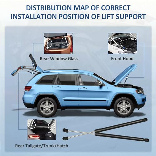 JSTEE Rear Liftgate Tailgate Lift Supports Struts Shocks Gas Spings for 2002-2006 Cadillac Escalade,2000-2004 GMC Yukon, Compatible with Chevrolet 2000-2004 Suburban Tahoe SG230064,2pcs,with Screwdriver - Image 5