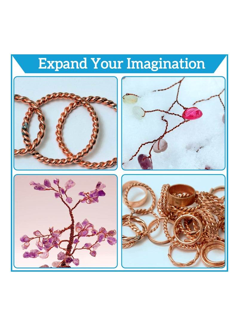 SOLARAE Jewelry Making Tools, Includes 2 Pcs Winding Copper Wire Tool and 1 Jewelry Wire Cutter Plier, Jewelry Making Wire Wrapping Tool for Hand-Making Jewelry Wire Double Ended Twist Braid Pin Vise - Image 4