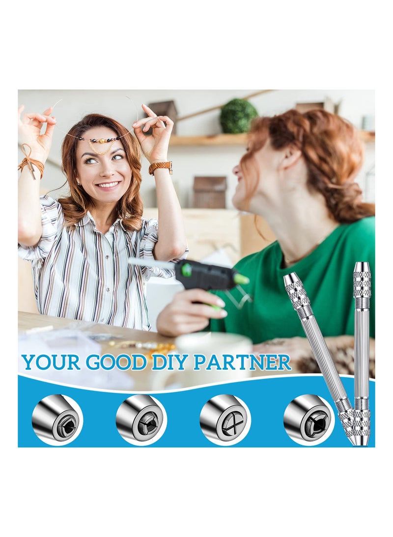 SOLARAE Jewelry Making Tools, Includes 2 Pcs Winding Copper Wire Tool and 1 Jewelry Wire Cutter Plier, Jewelry Making Wire Wrapping Tool for Hand-Making Jewelry Wire Double Ended Twist Braid Pin Vise - Image 5