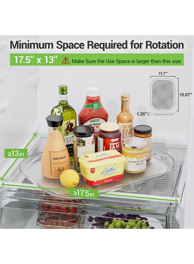LAMU Lazy Susan Organizer Turntable 15.67''x11.7'' for Refrigerator Organizers and Storage, Fridge Organizer, Condiment Organizer for Kitchen, Table Top, Cabinet, Pantry, Countertop, 1 Pack - Image 3