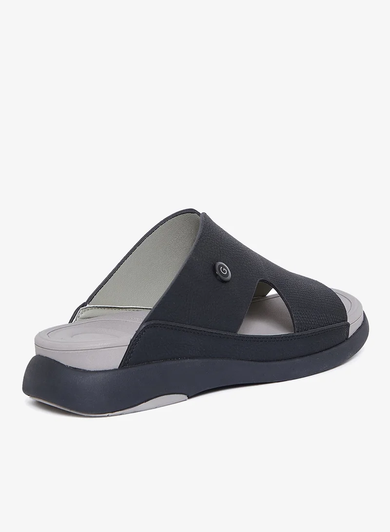 Geoomnii Black Comfort Arabic Sandals for Men – Classic Slip-On Open Toe Sandals with Cushioned Footbed for Daily Wear for Men | Best Price UAE