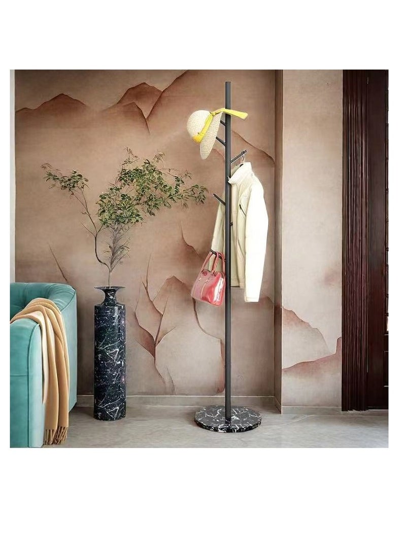 Generic Freestanding Coat Rack Multifunction Entryway Organizer Metal Tree Stand Rack Hanger For Clothes Scarves Backpacks Umbrellas Bags Hats - Black Branches  - Image 1