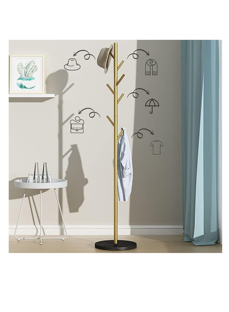 Generic Freestanding Coat Rack Multifunction Entryway Organizer Metal Tree Stand Rack Hanger For Clothes Scarves Backpacks Umbrellas Bags Hats - Black Branches  - Image 5