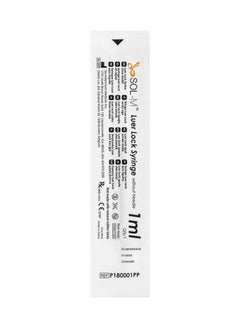 SOL-MILLENNIUM Sol-M 1ml Luer Lock Syringe PP without needle box -100 Pcs  - Image 4