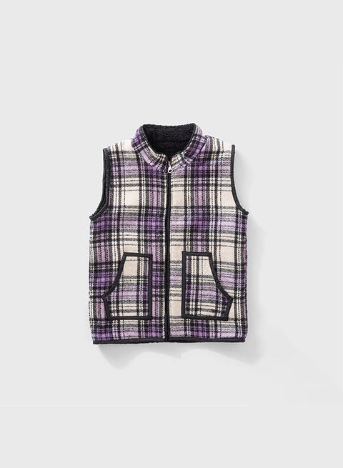 فيست وجهين للبنات الأطفال (مبطن فرو)