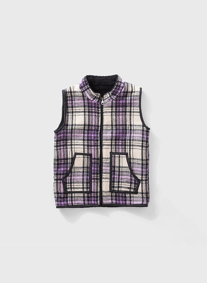 اون كيدز فيست وجهين للبنات الأطفال (مبطن فرو) - Image 1