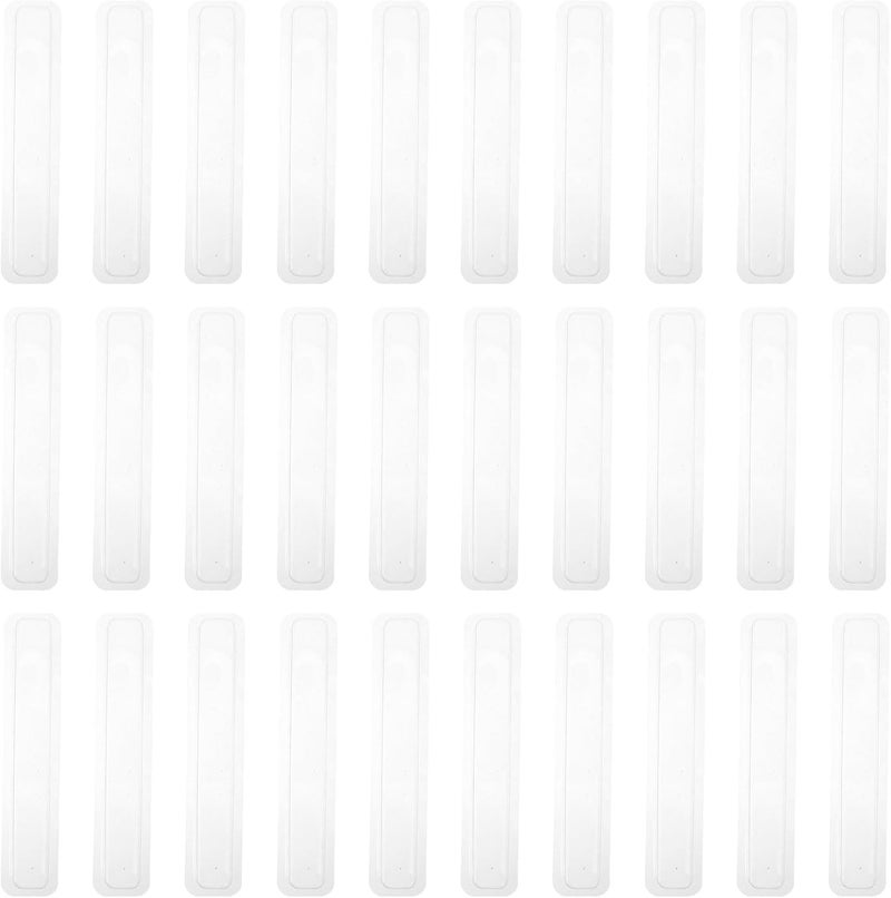 KICHOUSE 30pcs Transparent PVC Clock Pointer Protection Boxes - Wall Clock Hands Protector Easy Installation Accessories - Pointer Protection Boxes Anti-Press Shield Interior Length 20cm/7.9 inch - Image 1