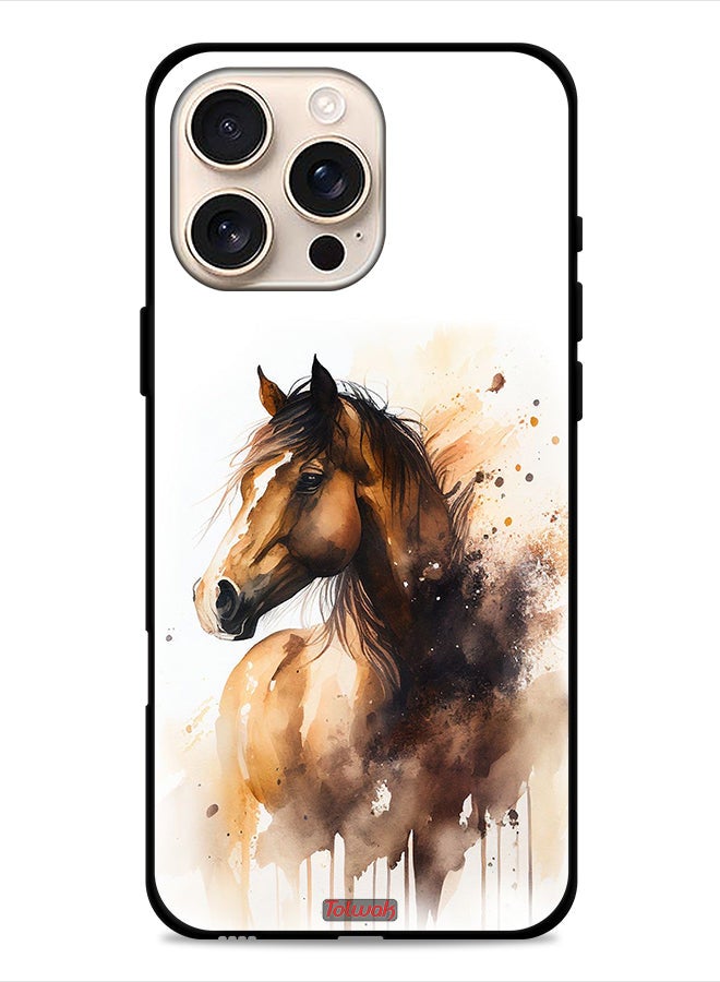 Tolwak Apple iPhone 16 Pro Protective Case Cover Horse Abstract Art - Image 1
