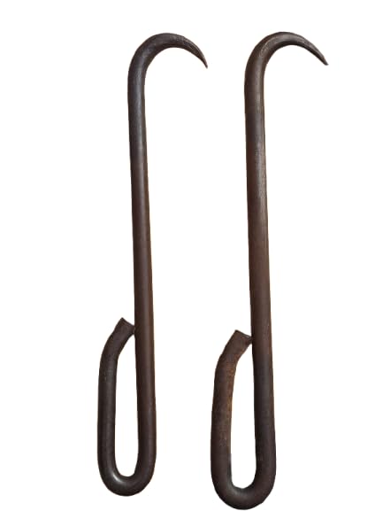 FTE Brown MILD Steel J Hook 10 INCHE Set of 2 Sharp Edge with PREIMIUM Quality - Image 1