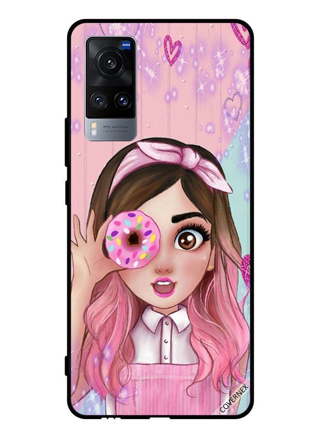 Covernex Protective Case Cover For Vivo X60 Cute Little Girl Holding Donut - Image 1