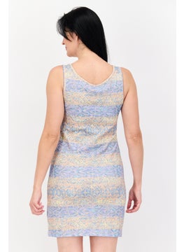 QUIKSILVER Women Brand Logo Mini Dress, Light Purple  - Image 3