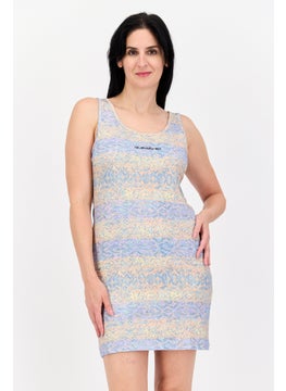 QUIKSILVER Women Brand Logo Mini Dress, Light Purple  - Image 1