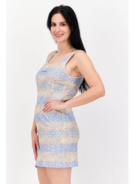 QUIKSILVER Women Brand Logo Mini Dress, Light Purple  - Image 2