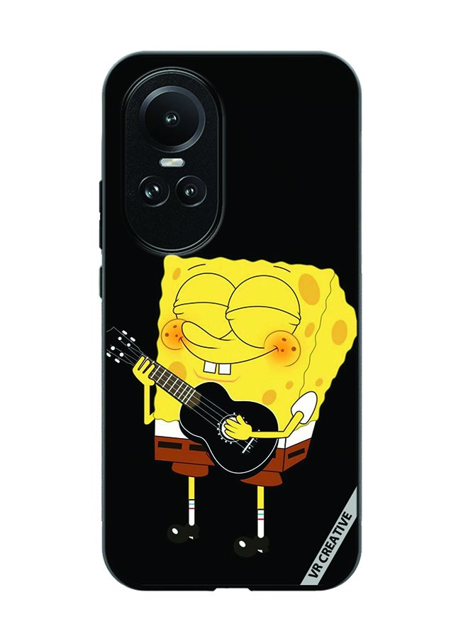 VR CREATIVE Protective Case Cover For Oppo Reno 10 Spongebob With Guitar Design Multicolour  - Image 1