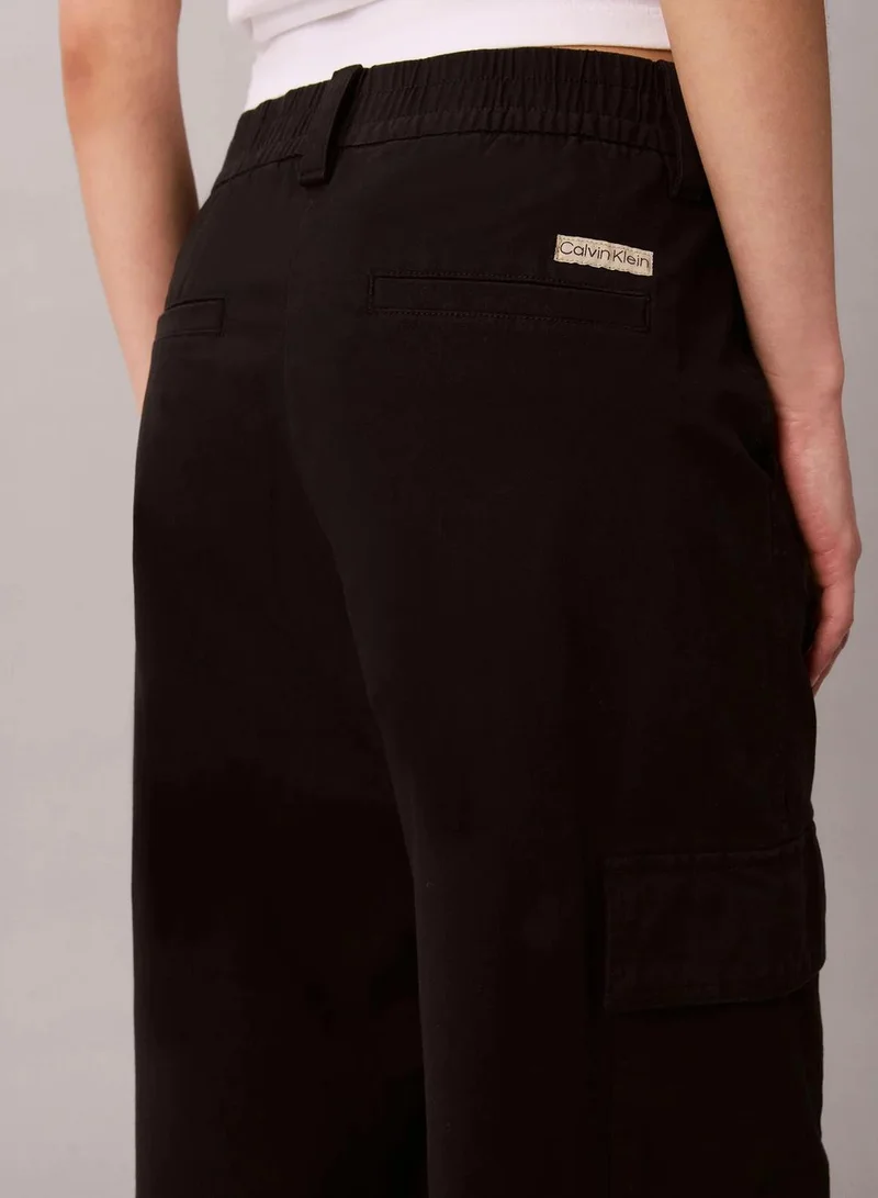 Calvin Klein  Relaxed Cotton Twill Cargo Pants for Women | Best Price UAE