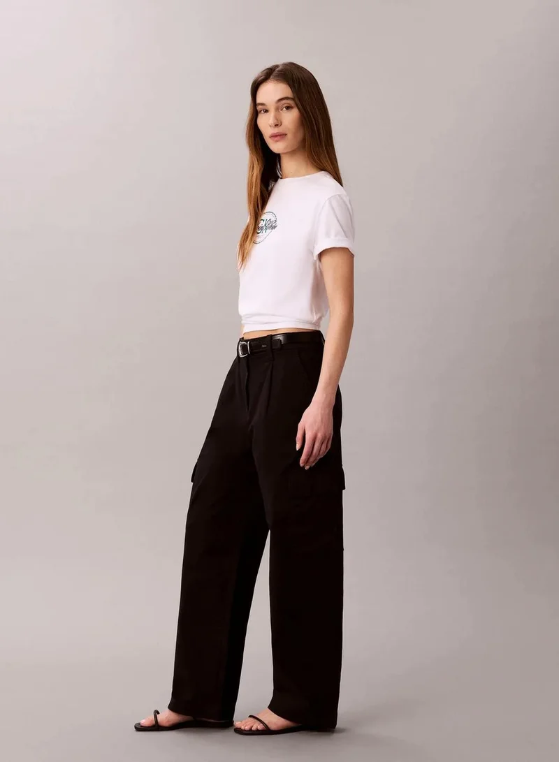 Calvin Klein  Relaxed Cotton Twill Cargo Pants for Women | Best Price UAE