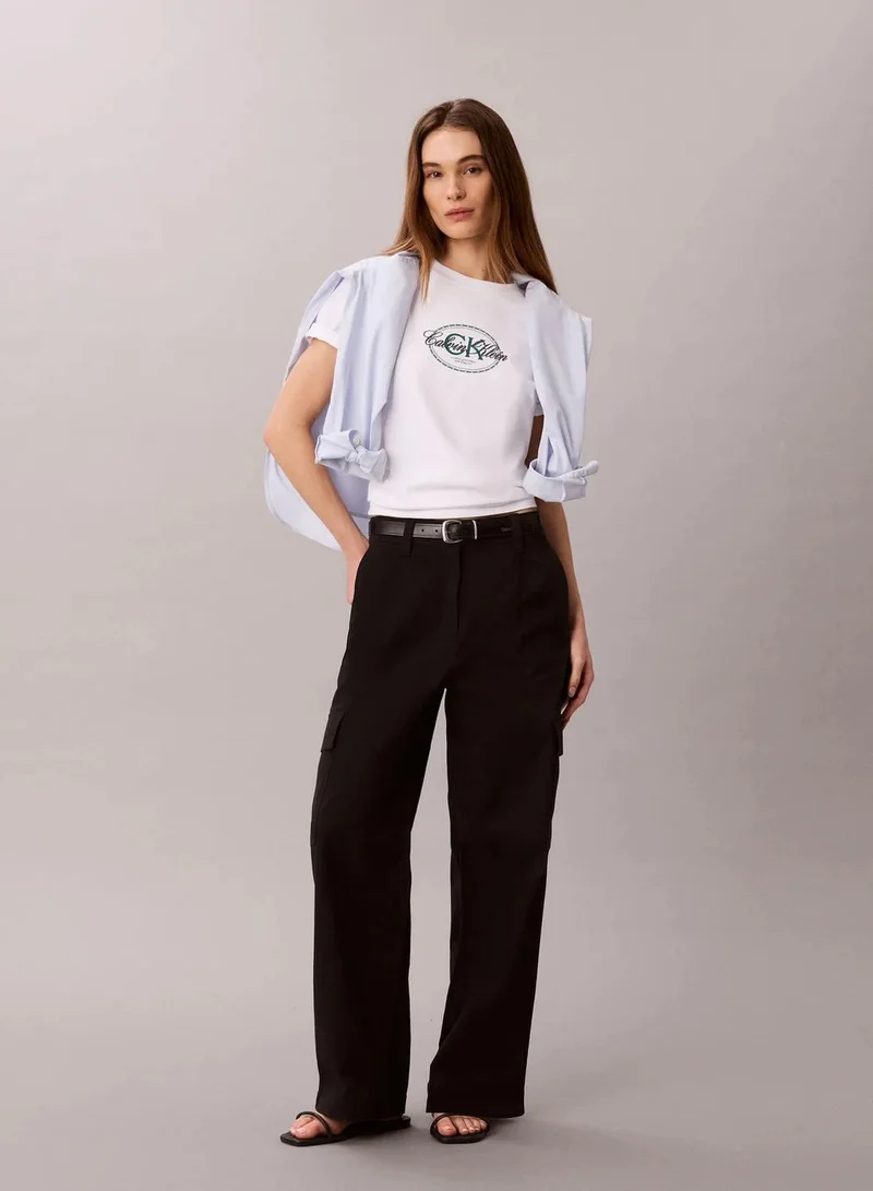 Relaxed Cotton Twill Cargo Pants