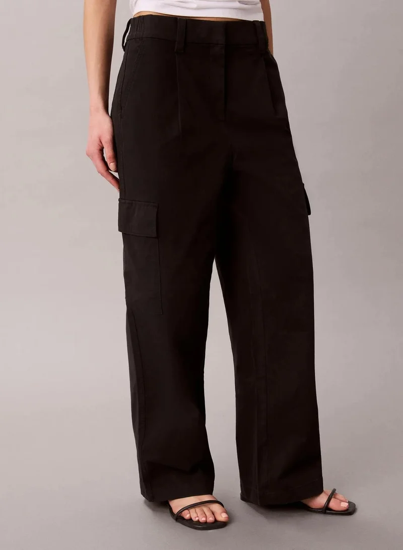Calvin Klein  Relaxed Cotton Twill Cargo Pants for Women | Best Price UAE