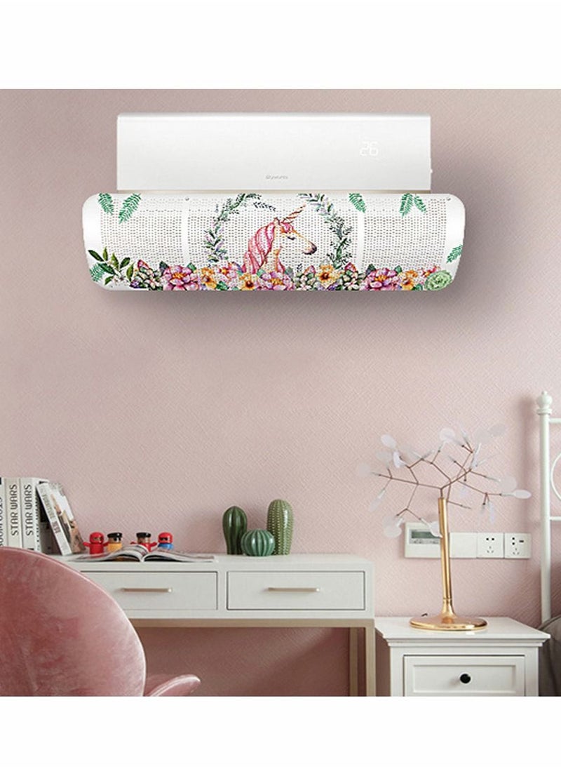 HomarKet - Unicorn Foldable Air Conditioner Deflector Confinement Vent Air Deflector Outlet Air Wing Air Wind Direction Conditioning Telescopic Windshield for Home - Image 1