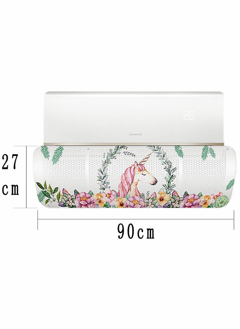 HomarKet - Unicorn Foldable Air Conditioner Deflector Confinement Vent Air Deflector Outlet Air Wing Air Wind Direction Conditioning Telescopic Windshield for Home - Image 1