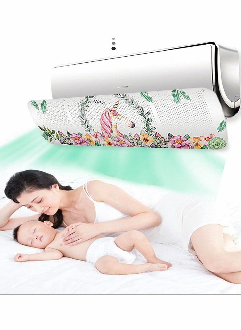 HomarKet - Unicorn Foldable Air Conditioner Deflector Confinement Vent Air Deflector Outlet Air Wing Air Wind Direction Conditioning Telescopic Windshield for Home - Image 1