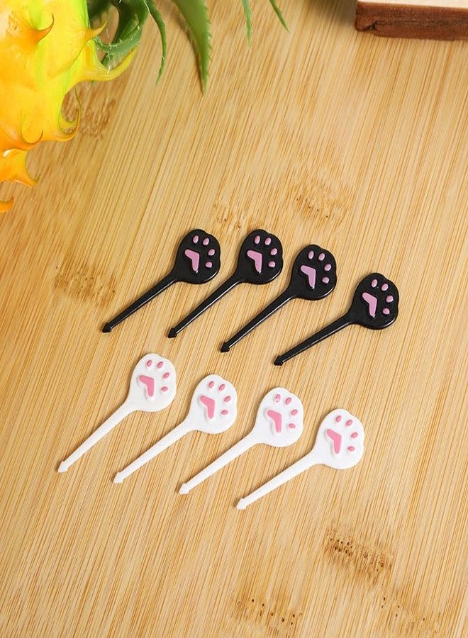 Ximimark 80PCS Cat Meatball Cat Paw Fruit Stick Children Meow Star Paw Paw Fruit Fork Cute Cake Snack Fork - Image 5