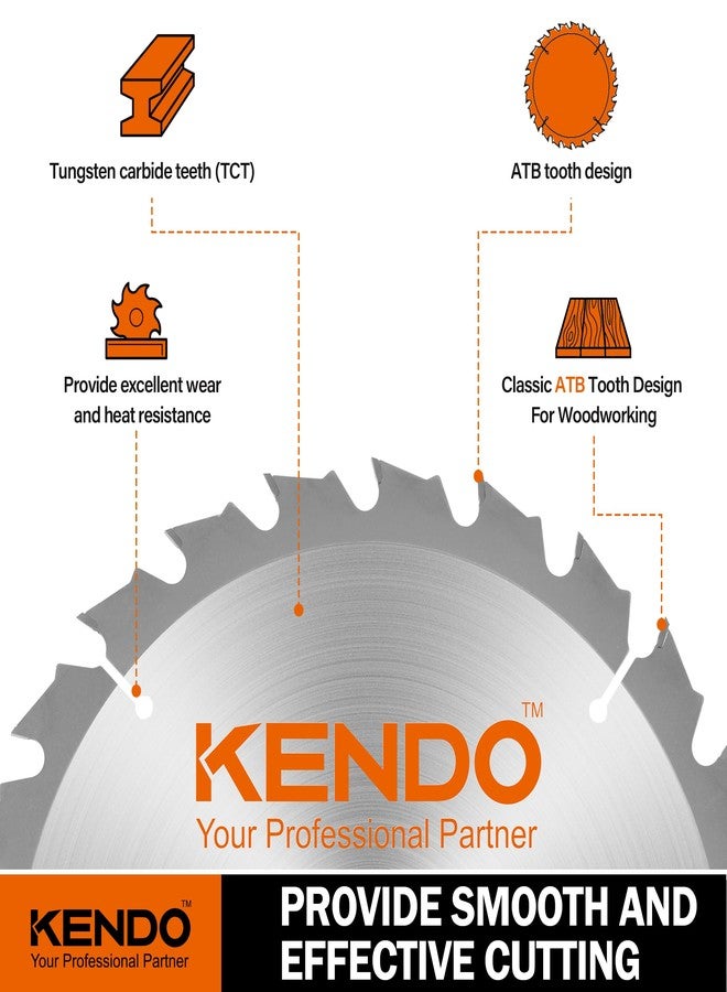 كيندو شفرة منشار دائرية من كيندو، مقاس 10 بوصات، بطرف من الكربيد، 40T و60T، مع محور 5/8 بوصة، وشفرات منشار طاولة/ميتري احترافية من ATB للخشب الرقائقي والخشب الرقائقي والخشب الممزق - Image 4