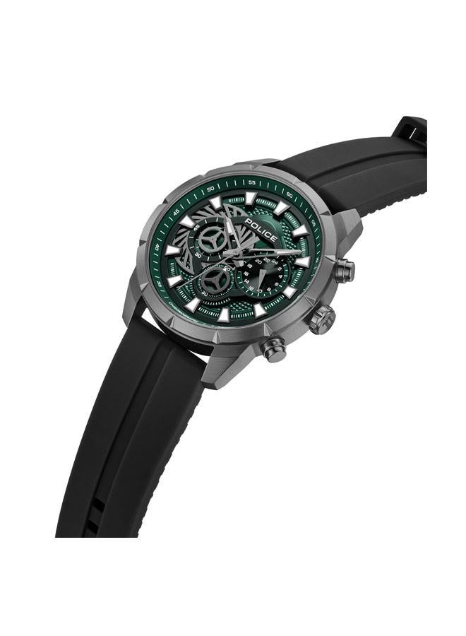 POLICE Men Neist Green Dial Silicone Strap Chronograph Watch , 45mm - Image 2