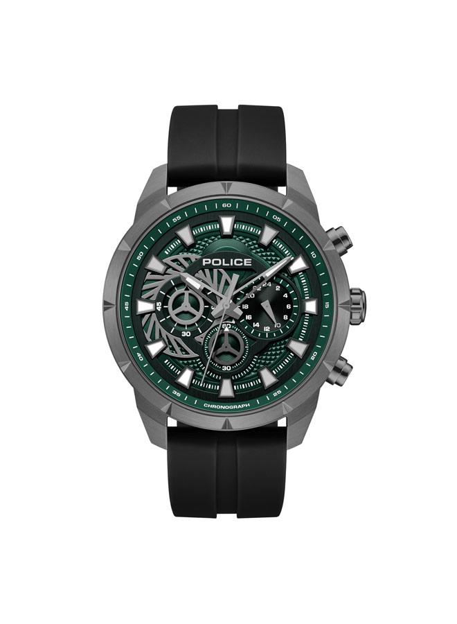 POLICE Men Neist Green Dial Silicone Strap Chronograph Watch , 45mm - Image 1