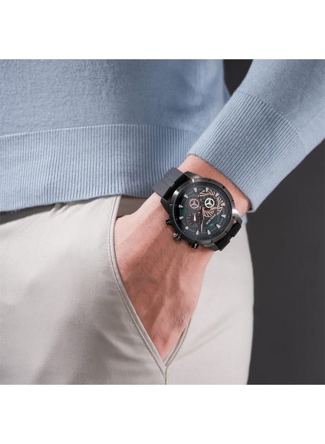 POLICE Men Neist Green Dial Silicone Strap Chronograph Watch , 45mm - Image 5