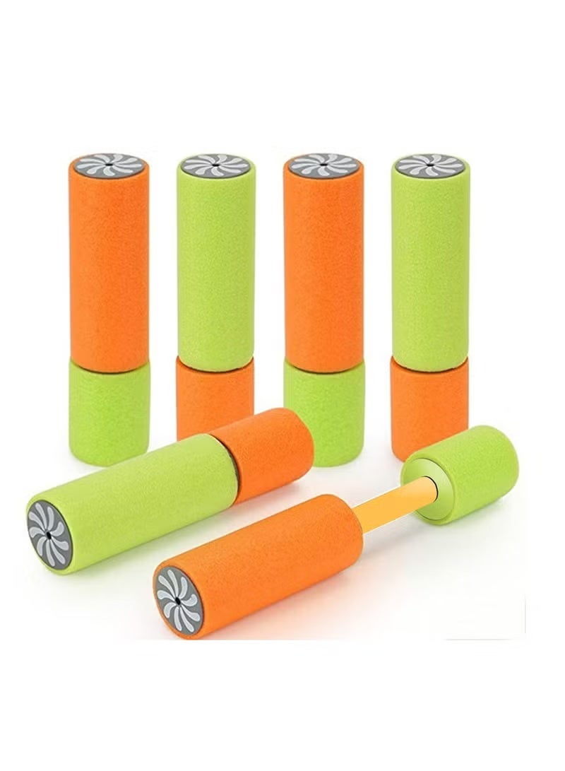 هامزون لعبة مسدس مائي للأطفال والكبار، مسدسات رغوية لرش الماء، مجموعة من 6 مسدسات مائية عالية الضغط من مادة إي في إيه لحمام السباحة والشاطئ والألعاب المائية الصيفية الخارجية وهدايا الحفلات - Image 1