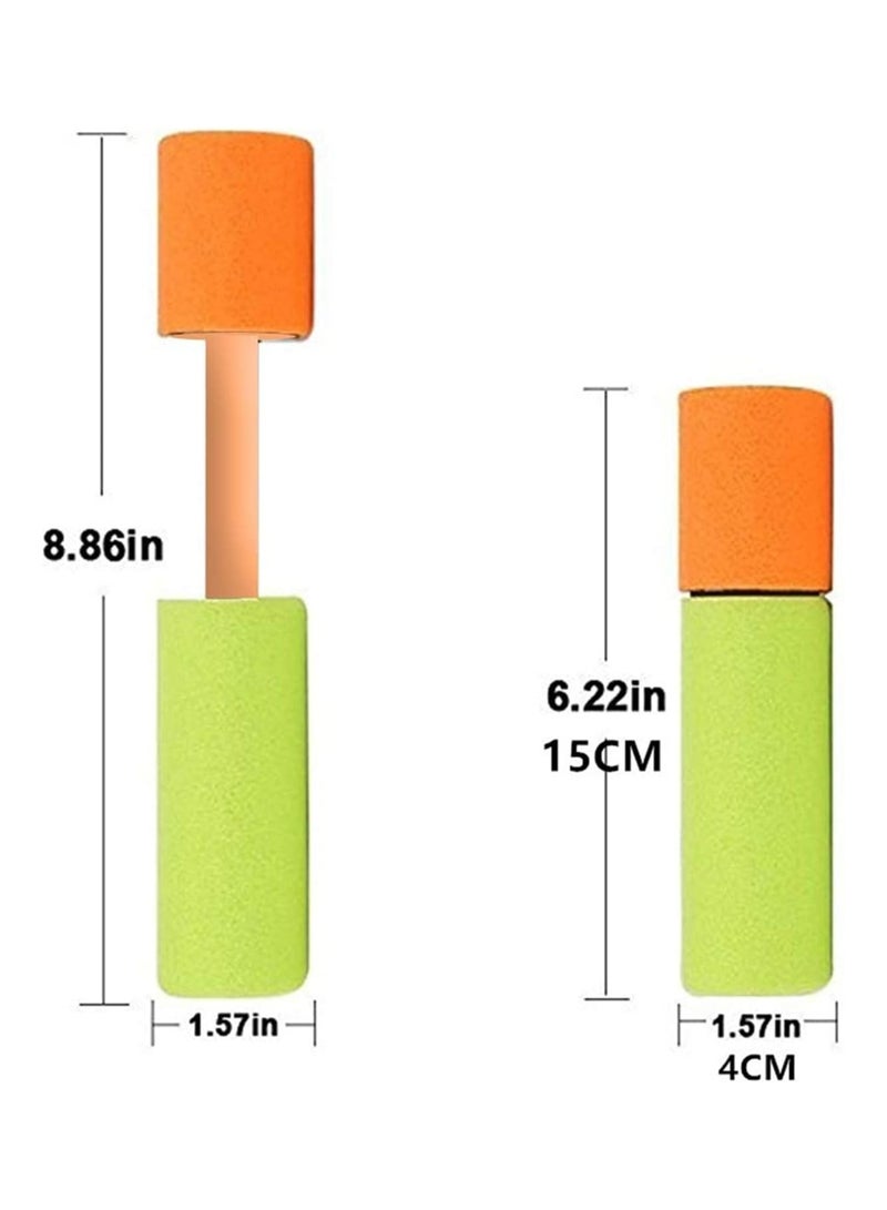 هامزون لعبة مسدس مائي للأطفال والكبار، مسدسات رغوية لرش الماء، مجموعة من 6 مسدسات مائية عالية الضغط من مادة إي في إيه لحمام السباحة والشاطئ والألعاب المائية الصيفية الخارجية وهدايا الحفلات - Image 2