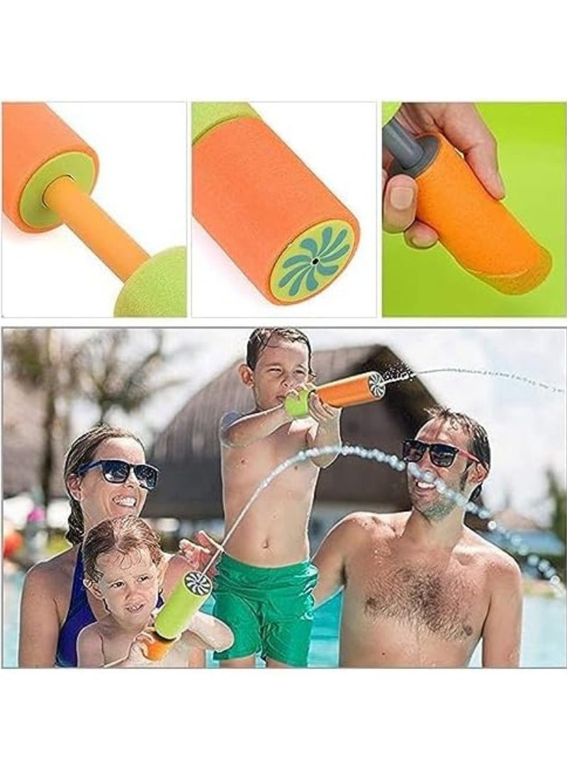 هامزون لعبة مسدس مائي للأطفال والكبار، مسدسات رغوية لرش الماء، مجموعة من 6 مسدسات مائية عالية الضغط من مادة إي في إيه لحمام السباحة والشاطئ والألعاب المائية الصيفية الخارجية وهدايا الحفلات - Image 4