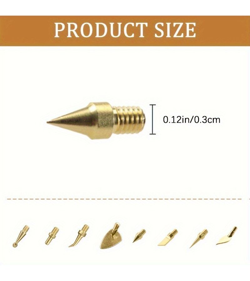 8pcs Wood Carving Heads Kit Pyrography Accessories Carving Tools - Image 4