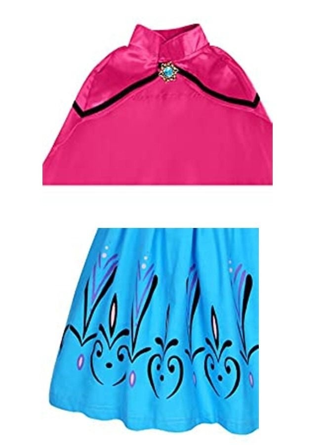 ISank Girls Clothes Dress Queen Princess Costume Birthday Party Cosplay Outfit Cape Crown Gloves Accessories - Image 4