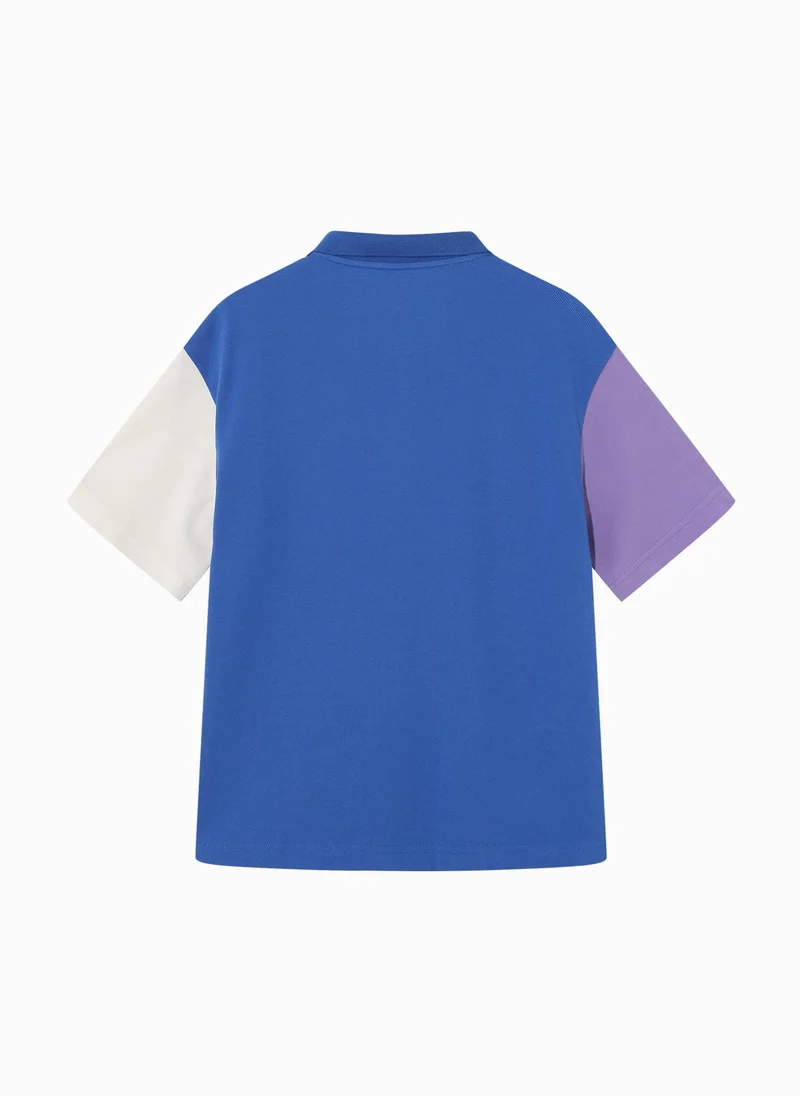 Balabala Kids Boy Lapel short-sleeved T-shirt